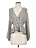 Max Studio 100% Polyester Silver Long Sleeve Blouse Size S - photo 1
