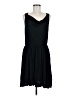 Apt. 9 Solid Black Casual Dress Size M - photo 1