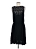 Apt. 9 Solid Black Casual Dress Size M - photo 2