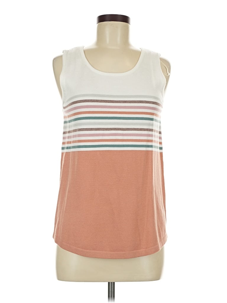 Pre-owned Magnolia Tank Top Tan Halter Neckline Tops In Brown