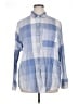 Old Navy Checkered-gingham Blue Long Sleeve Button-Down Shirt Size XL - photo 1