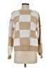 Unbranded 100% Acrylic Checkered-gingham Tan Turtleneck Sweater Size XS - photo 1