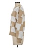 Unbranded 100% Acrylic Checkered-gingham Tan Turtleneck Sweater Size XS - photo 5