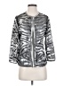 Travelers by Chico's 100% Polyester Animal Print Silver 3/4 Sleeve Blouse Size Sm (0) - photo 1