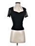 Shein Black Short Sleeve Top Size 2 - photo 1