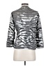 Travelers by Chico's 100% Polyester Animal Print Silver 3/4 Sleeve Blouse Size Sm (0) - photo 2