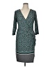 Studio M Print Teal Casual Dress Size 16 - photo 1
