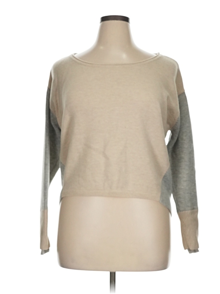 Pre-owned Athleta Wool Pullover Sweater In Tan
