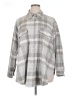 H&M Checkered-gingham Gray Long Sleeve Blouse Size XL - photo 1