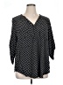 Torrid Polka Dots Black 3/4 Sleeve Blouse Size 1X Plus (1) - photo 1