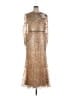 Mac Duggal 100% Polyester Metallic Gold Cocktail Dress Size 18 - photo 1