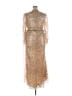 Mac Duggal 100% Polyester Metallic Gold Cocktail Dress Size 18 - photo 2