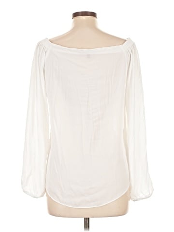 Red Saks Fifth Avenue Long Sleeve Blouse (view 2)