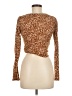 Le Lis 100% Polyester Brown Long Sleeve Top Size M - photo 2