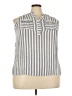 Monteau 100% Rayon Gray Sleeveless Button-Down Shirt Size 2X - photo 1