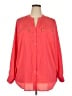Calvin Klein 100% Polyester Red Long Sleeve Blouse Size 2X - photo 1
