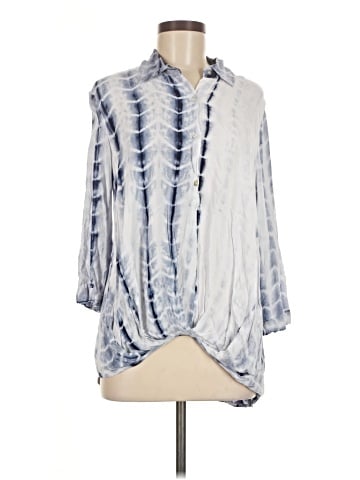 Just Living 3/4 Sleeve Button-Down Shirt (view 1)