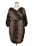 Lilian Animal Print Brown Cocktail Dress Size 1X (estimated) - photo 1