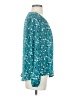 Gibson 100% Polyester Teal Long Sleeve Blouse Size S - photo 4