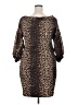 Lilian Animal Print Brown Cocktail Dress Size 1X (estimated) - photo 2