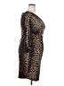 Lilian Animal Print Brown Cocktail Dress Size 1X (estimated) - photo 4