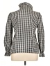 Unbranded 100% Polyester Checkered-gingham Black Long Sleeve Blouse Size XL - photo 2