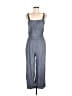 On The Road... 100% Rayon Solid Gray Jumpsuit Size L - photo 1