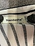 Nandashe Stripes Silver Long Sleeve Blouse Size 2X - photo 7