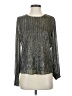 Banana Republic Metallic Silver Long Sleeve Blouse Size S - photo 1