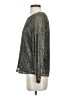 Banana Republic Metallic Silver Long Sleeve Blouse Size S - photo 5
