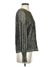 Banana Republic Metallic Silver Long Sleeve Blouse Size S - photo 4