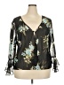 Plaza South 100% Polyester Black 3/4 Sleeve Blouse Size 18 - photo 1