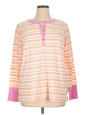 Candace Cameron Bure Long Sleeve Henley (view 1)