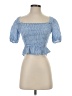 Louna 100% Cotton Blue Short Sleeve Blouse Size XS - photo 1