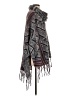 Free People Chevron-herringbone Gray Poncho Size S - photo 4
