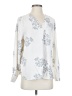 Ann Taylor 100% Polyester Silver Long Sleeve Blouse Size S - photo 1