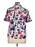 Yves St. Clair 100% Polyester Floral Ivory Short Sleeve Blouse Size 14 - photo 2