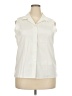 Talbots 100% Cotton Ivory White Sleeveless Button-Down Shirt Size 18 - photo 1