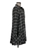 Zara Basic Plaid Gray 3/4 Sleeve Button-Down Shirt Size M - photo 4