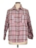 No Comment Plaid Pink Long Sleeve Blouse Size 1X - photo 1