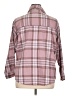 No Comment Plaid Pink Long Sleeve Blouse Size 1X - photo 2