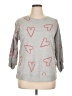 Love and Lace Hearts Gray Pullover Sweater Size XL - photo 1