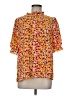 ePretty 100% Polyester Print Orange 3/4 Sleeve Blouse Size M - photo 1