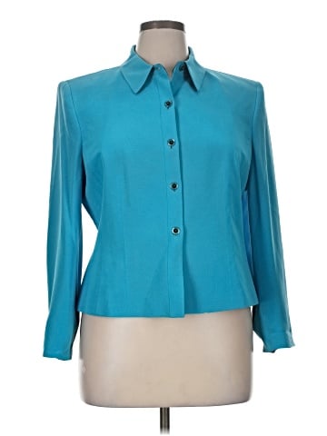 Kasper A.S.L. Long Sleeve Silk Top (view 1)