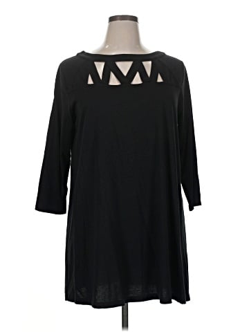 Joan Vass 3/4 Sleeve Top (view 1)