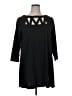 Joan Vass Black 3/4 Sleeve Top Size 1X - photo 1