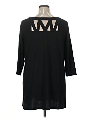 Joan Vass 3/4 Sleeve Top (view 2)