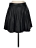 MNG 100% Polyester Solid Black Faux Leather Skirt Size S - photo 2
