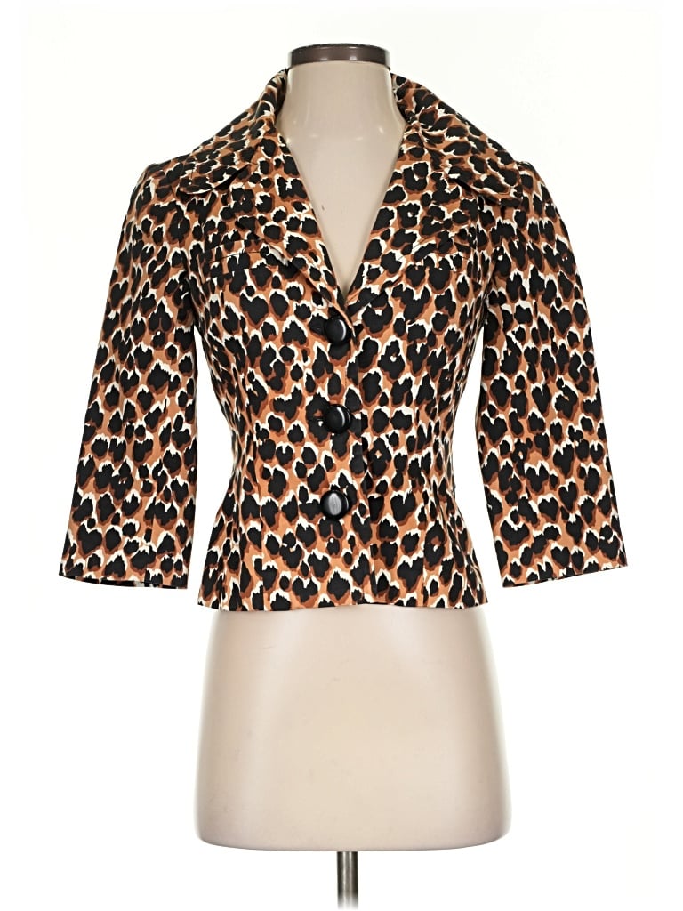 Pre-owned Trina Turk Blazer Jacket In Tan