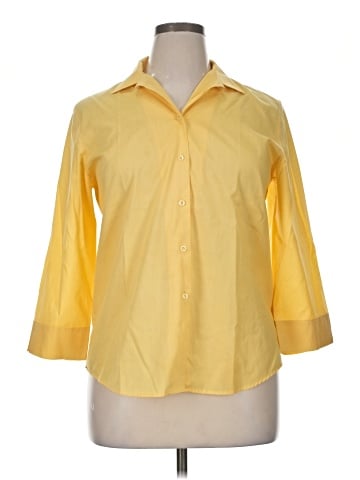 Foxcroft 3/4 Sleeve Button-Down Shirt (view 1)